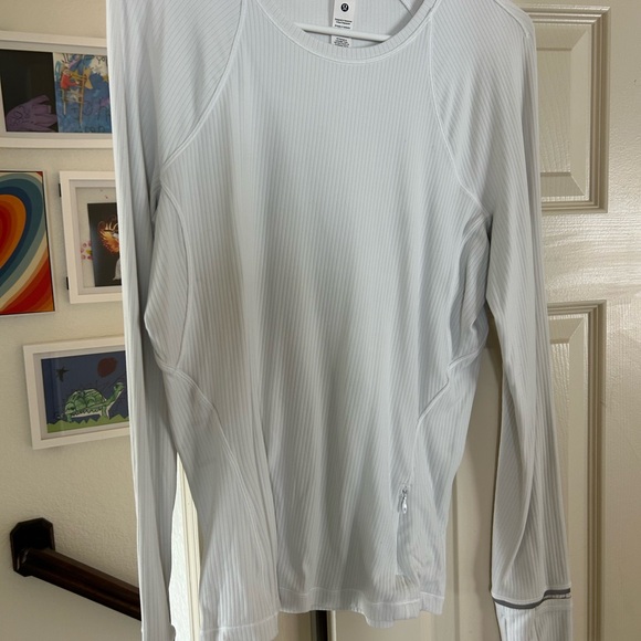 Lululemon Athletica White Ribbed Top - Picture 1 of 4